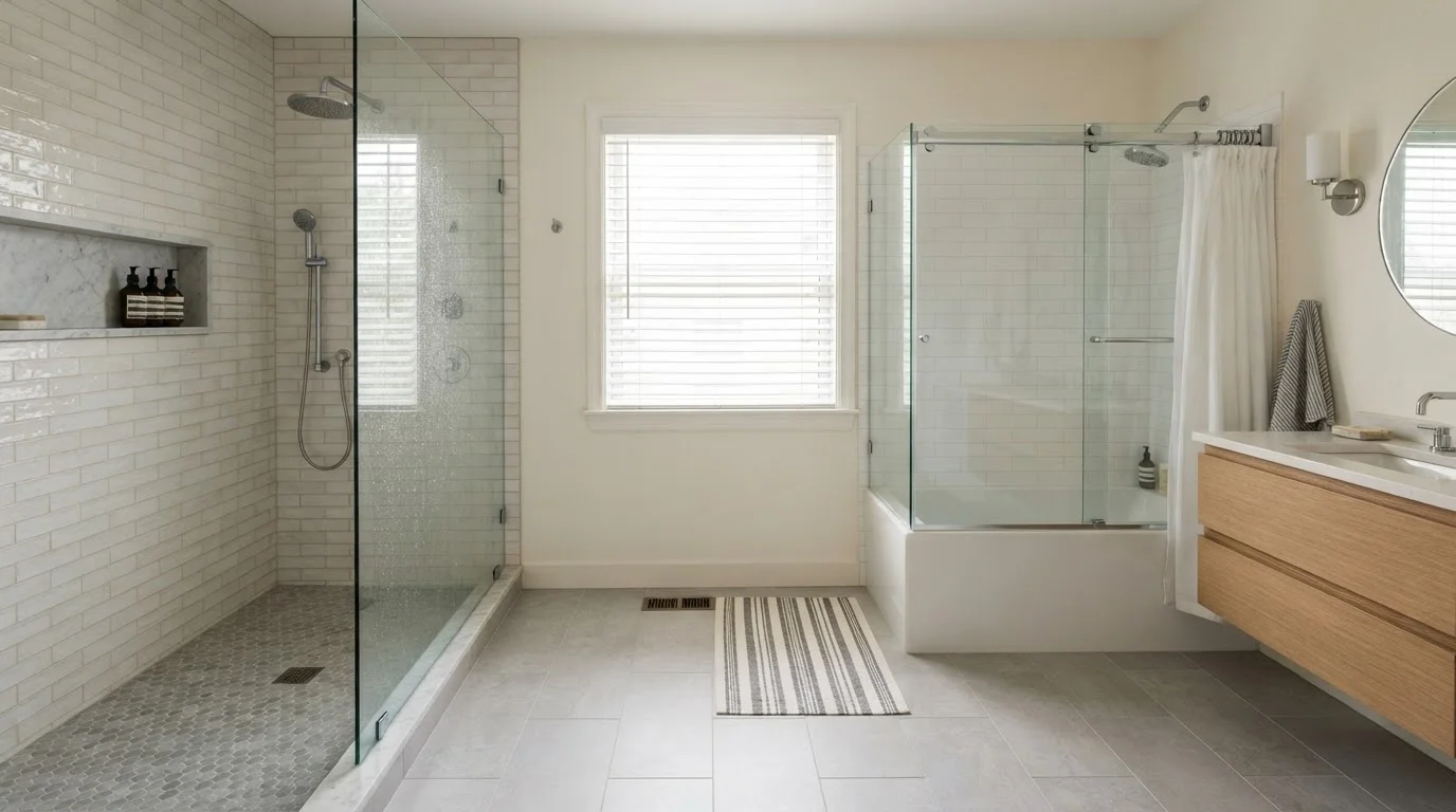 Curbless Shower vs. Traditional Tub-Shower Combo: Weighing the Trade-Offs