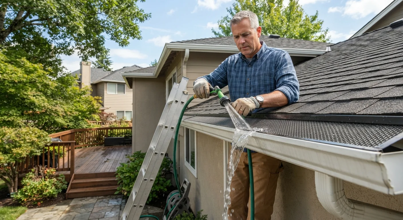 Flushing Out a Gutter Guard System Without Causing Damage