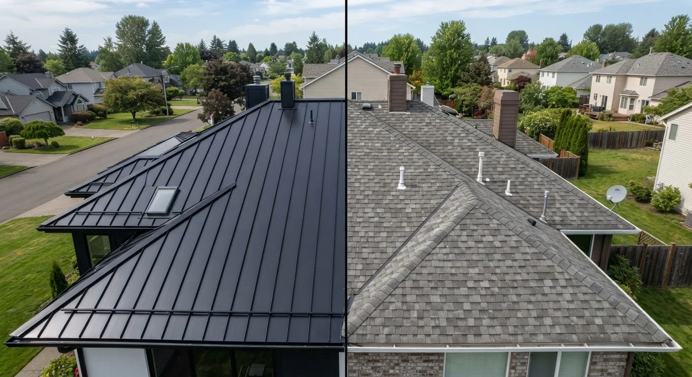 Metal Roofing vs. Asphalt Shingles: A Side-by-Side Look